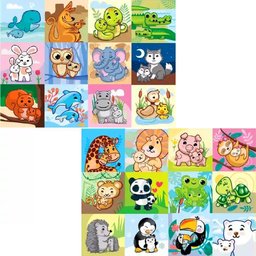 Jogo Da Memória Bichos e Fillhotes Educativo Pedagógico com 54 Peças - 5