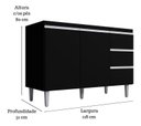 Ver imagem 2 de Gabinete Multiuso de Pia Andreia S/tampo 120cm Ajl Móveis