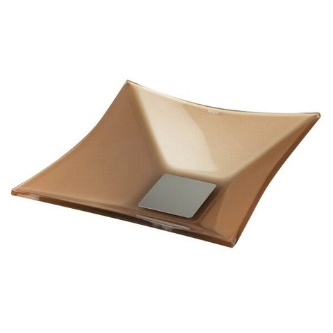 Cuba Vidro Sulle Quadrada 34x34cm Dourada