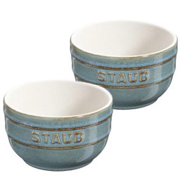Conjunto de Ramequin Staub Anciant Turquesa 8 cm - 2 peças - 1 Conjunto de Ramequin Staub Anciant Turquesa 8 cm - 2 peças - 1
