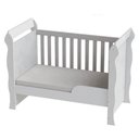 Ver imagem 3 de Quarto de Bebê New Selena 3 Portas com Cômoda Selena e Berço Mirelle Branco Brilho e Colchão
