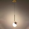 Lustre Luminaria Teto Pendente Quarto, Lavabo, Bancada, Sala Globo Vidro 12cm Leitoso Fosco Bivolt - 2