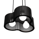 Ver imagem 1 de Luminária Pendente Crepusculo Modelo Ripado -:preta