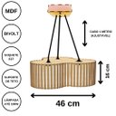 Ver imagem 3 de Luminária Pendente Crepusculo Modelo Ripado -:preta