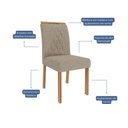 Ver imagem 5 de Sala de Jantar 180x90cm Tampo Mdf/vidro 6 Cadeira Cimol Louise Cimol Cinamomo/off/mad/linho Bege