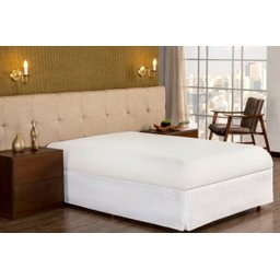 Lençol Avulso Queen Percal 180 Fios Branco Com Elástico Temima - 1