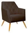 Ver imagem 1 de Poltrona Decorativa - Belize - Revestimento Suede Ladecor Estofados Marrom-escuro