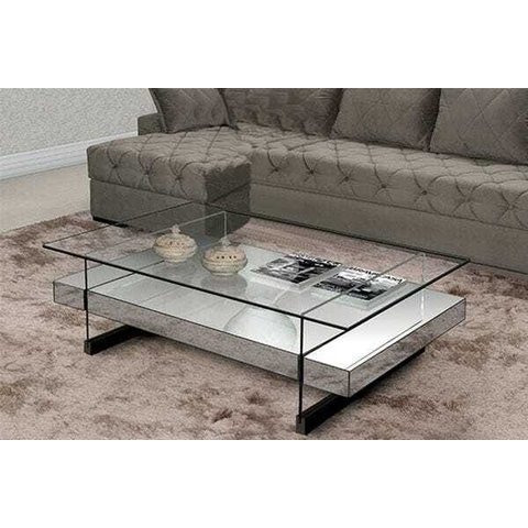 Mesa de centro espelhada GLASS SILVER Grande