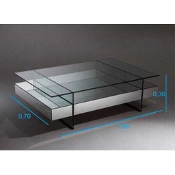 Mesa de centro espelhada GLASS SILVER Grande - 2