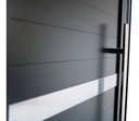 Ver imagem 3 de Porta Pivotante de Aluminio Preto Frisada com Vidro 2,10 (a) X 1,20 (l) Linha 30 Completa