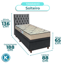 Ver imagem 3 de Cama Box Bau + Colchão Solteiro D33 Maxsono Paropas + Cabeceira Estofada