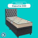 Ver imagem 4 de Cama Box Bau + Colchão Solteiro D33 Maxsono Paropas + Cabeceira Estofada