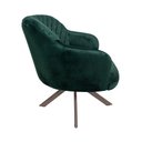 Ver mais imagens de Kit 2 Poltronas Decorativas Kitana Pés Champagne Giratório Veludo Verde - Gran Belo