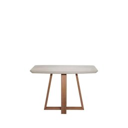 Conjunto de Jantar Mesa Retangular com Vidro Bennett 4 Cadeiras New Drop - Natural C/ Cinza - 8