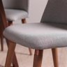 Conjunto de Jantar Mesa Retangular com Vidro Bennett 4 Cadeiras New Drop - Natural C/ Cinza - 5