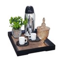 Ver imagem 1 de Bandeja Cantinho Café Decorativa Pequena Casa Sala Jantar Ambiente Recepção Escritório Madecor BANDE