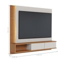 Ver imagem 2 de Conjunto de Aparador e Painel para TV Solis 65" MDP MDF Off White Matte Freijó Colibri Móveis