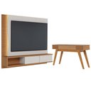 Ver imagem 1 de Conjunto de Aparador e Painel para TV Solis 65" MDP MDF Off White Matte Freijó Colibri Móveis