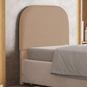 Ver imagem 2 de Cabeceira Cama Box 100cm Orgânica Lanna W01 Linho Bege Escuro - Lyam Decor