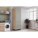 Ver imagem 1 de Armário Multiuso P/ Área Serviço Marquesa C/ 2 Portas e 2 Gavetas 70cm Nature/verde - Nesher