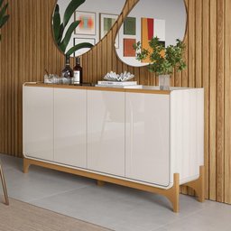 Buffet Aparador 4 Portas 166cm Lion - Lukaliam Móveis - 1