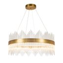 Ver imagem 1 de Lustre Pendente com Cristais 100w 80cm Bocal G9 Led Moderno Sala de Jantar