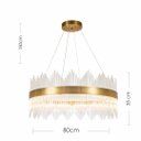 Ver imagem 7 de Lustre Pendente com Cristais 100w 80cm Bocal G9 Led Moderno Sala de Jantar