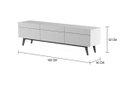 Ver imagem 4 de Rack Classic 3 Gavetas 180cm Off White com Freijó - Imcal Móveis