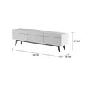 Ver imagem 6 de Rack com Painel para TV até 55 Polegadas Branco Classic 3 Gavetas 180cm - Imcal Móveis