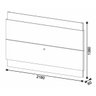 Rack com Painel para TV até 60 Polegadas Branco Classic 3 Gavetas 220cm - Imcal Móveis - 7