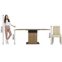 Ver imagem 7 de Conjunto Sala De Jantar Mesa Tampo De Vidro 6 Cadeiras