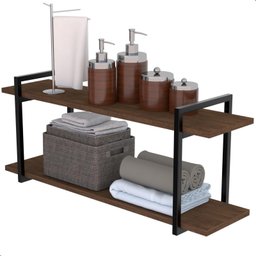 Prateleira Estilo Industrial Banheiro Parede GND PM 60cm - 9 Prateleira Estilo Industrial Banheiro Parede GND PM 60cm - 9