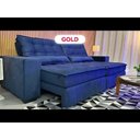 Ver imagem 2 de Sofá Retrátil e Reclinável com Molas Ensacadas Cama Inbox Gold 2,12m Tecido Suede Velusoft Petró