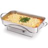 Réchaud Assadeira Travessa Inox 5 Peças Buffet Forma para Forno Restaurante Servir Pratos Quentes - 2