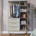 Ver imagem 2 de Closet 3 Gavetas P1060 182x103 Cm Arenas Dourado Pp Milani Store