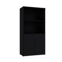 Ver imagem 1 de Armário Alto Estante com 02 Portas 161,5x80x42cm Wlae80 Preto Ônix