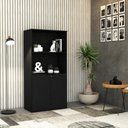 Ver imagem 2 de Armário Alto Estante com 02 Portas 161,5x80x42cm Wlae80 Preto Ônix