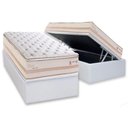 Ver imagem 1 de Conjunto Box Baú Solteiro: Colchão Molas Herval Maxspring Real + Base Crc Linhão White (88x188)