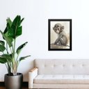 Ver imagem 1 de Quadro Aquarela Macaquinho 24x18cm:madeira Preta
