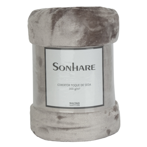 Cobertor de Casal Sonhare Sultan 300g 1,80 X 2,20 M - Cinza