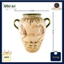Ver imagem 3 de Vaso Decorativo Cerâmica Craquelada Macacos Flores Alças Verdes 49,5cm Columbus Gold