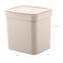 Ver imagem 4 de Kit Pia Cozinha Escorredor De Louça E Talheres Lixeira 4,7l Bege