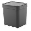 Ver imagem 5 de Kit Pia Cozinha Escorredor De Louça E Talheres Lixeira 4,7l Chumbo