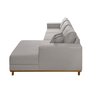 Sofá Fixo com Chaise 2,5m Cronos Linho com Molas Lado Direito Meu Sofá Online - 4