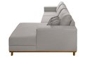 Ver imagem 4 de Sofá Fixo com Chaise 2,5m Cronos Linho com Molas Lado Direito Meu Sofá Online