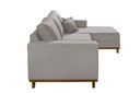 Ver imagem 3 de Sofá Fixo com Chaise 2,5m Cronos Linho com Molas Lado Direito Meu Sofá Online