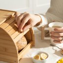 Ver imagem 7 de Porta Pão Bambu 27x20x18cm | Prático e Sustentável