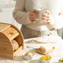 Ver imagem 6 de Porta Pão Bambu 27x20x18cm | Prático e Sustentável