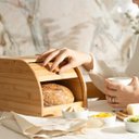 Ver imagem 5 de Porta Pão Bambu 27x20x18cm | Prático e Sustentável