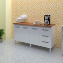 Ver imagem 6 de Balcao Com Tampo 160cm 9140X9320 Branco Savana Mobbs